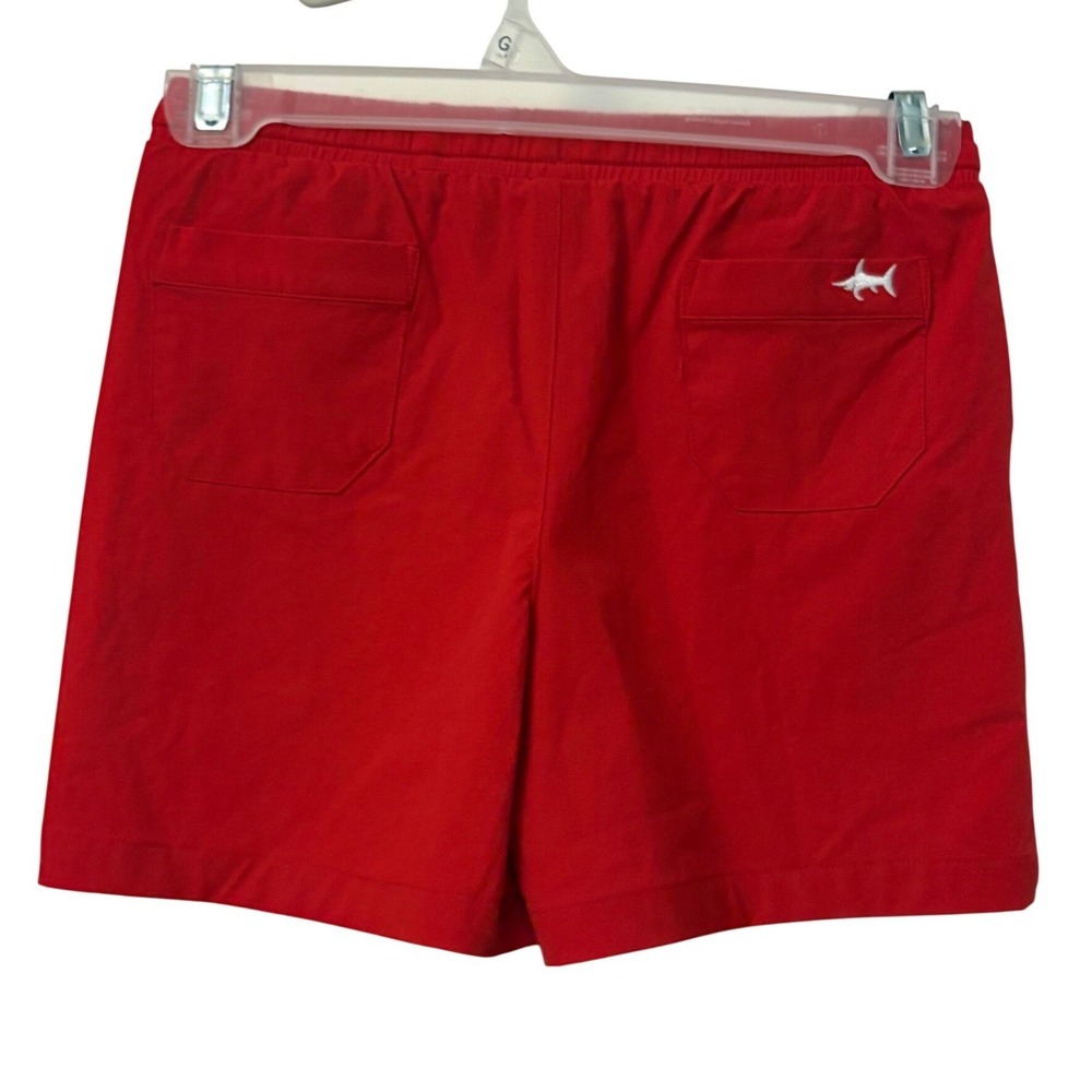 Saltwater Boys Company Red Performance Shorts Kids Size 10/12 Shark Logo NWT - Picture 3 of 11